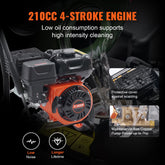 Gas Pressure Washer 3600 PSI 2.6 GPM with Copper Pump Spray Gun Extension Wand and 5 Quick Connect Nozzles for Cleaning Cars Homes Driveways Patios